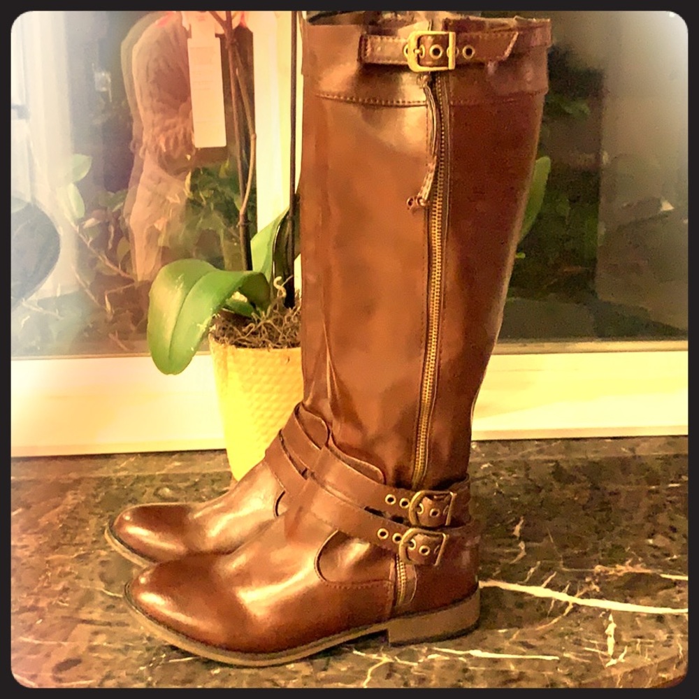Mossimo Brown Leather Boots size 7.5